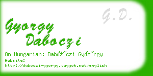 gyorgy daboczi business card